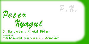 peter nyagul business card
