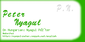 peter nyagul business card